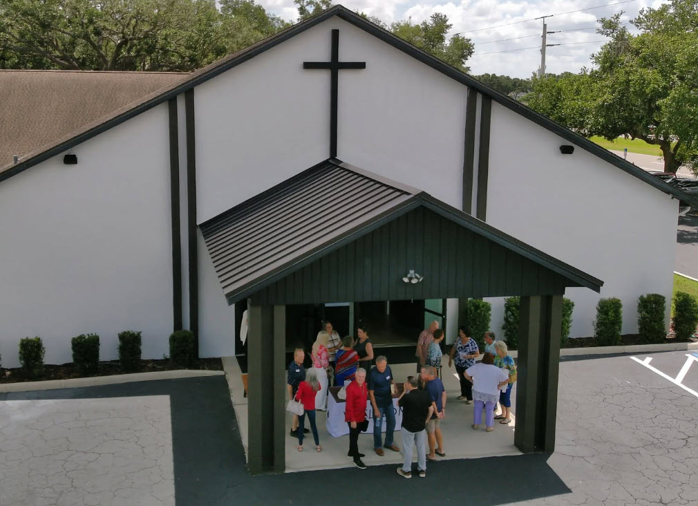 front of church